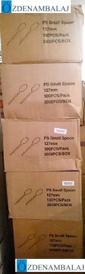 PLASTİK TATLI KAŞIĞI KÜÇÜK ŞEFFAF 127 MM 100'LÜ - 6