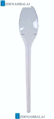 PLASTİK TATLI KAŞIĞI KÜÇÜK ŞEFFAF 127 MM 100'LÜ - 1