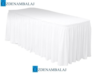 PLASTİK MASA ETEĞİ 75 CM*4,4 MT ( BEYAZ ) - 1