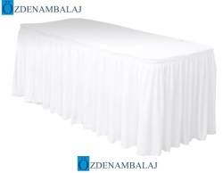 PLASTİK MASA ETEĞİ 75 CM*4,4 MT ( BEYAZ ) - 2