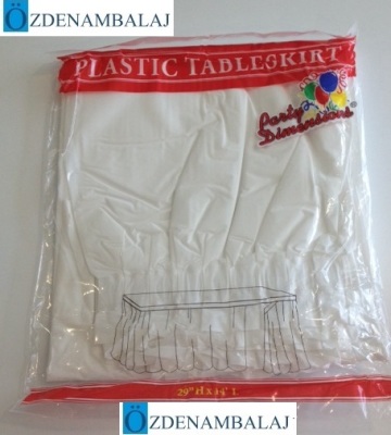 PLASTİK MASA ETEĞİ 75 CM*4,4 MT ( BEYAZ ) - 5
