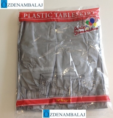 PLASTİK MASA ETEĞİ 75 CM*4,4 MT ( GÜMÜŞ ) - 5
