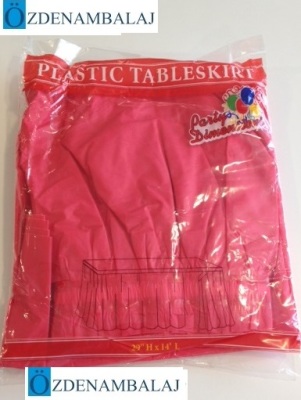PLASTİK MASA ETEĞİ 75 CM*4,4 MT ( KIRMIZI ) - 5