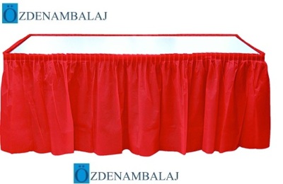 PLASTİK MASA ETEĞİ 75 CM*4,4 MT ( KIRMIZI ) - 1