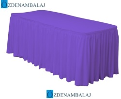 PLASTİK MASA ETEĞİ 75 CM*4,4 MT ( MOR ) - 2