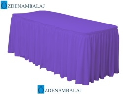 PLASTİK MASA ETEĞİ 75 CM*4,4 MT ( MOR ) - 3
