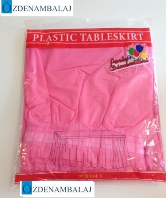 PLASTİK MASA ETEĞİ 75 CM*4,4 MT ( PEMBE ) - 3