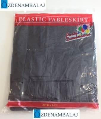PLASTİK MASA ETEĞİ 75 CM*4,4 MT ( SİYAH ) - 4