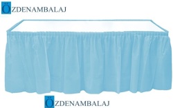 PLASTİK MASA ETEĞİ 75 CM*4,4 MT ( BEBEK MAVİSİ ) - 2