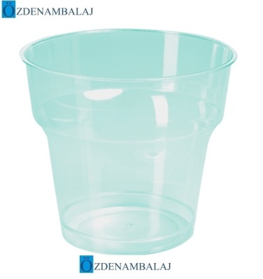 PLASTİK TRANS PARAN MEŞRUBAT BARDAĞI TURKUAZ 25'ADET - 1