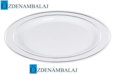 PORSELEN GÖRÜNÜMLÜ PLASTİK TABAK 19 CM 6 ADET - 1