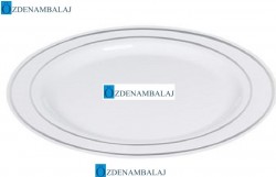 PORSELEN GÖRÜNÜMLÜ PLASTİK TABAK 26 CM'6 ADET - 2