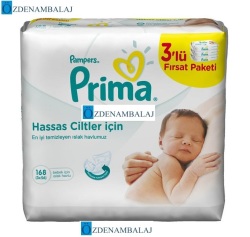 PRİMA ISLAK HAVLU SENSİTİVE / HASSAS 3*56 168 YAPRAK - 2