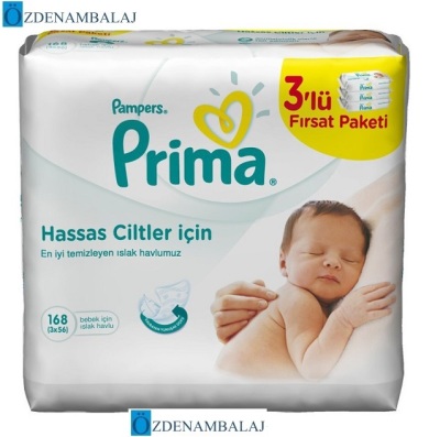 PRİMA ISLAK HAVLU SENSİTİVE / HASSAS 3*56 168 YAPRAK - 1