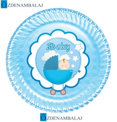 ROLL-UP IT'S A BOY ERKEK BEBEK KARTON TABAK ( 23 CM 8'Lİ ) - 1