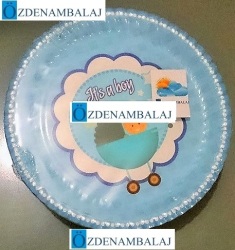 ROLL-UP IT'S A BOY ERKEK BEBEK KARTON TABAK ( 23 CM 8'Lİ ) - 3