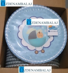 ROLL-UP IT'S A BOY ERKEK BEBEK KARTON TABAK ( 23 CM 8'Lİ ) - 5