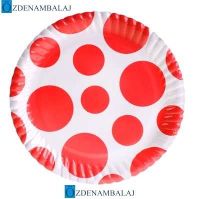 ROLL-UP KIRMIZI KARIŞIK PUANLI KARTON TABAK ( 23 CM 8'Lİ ) - 1