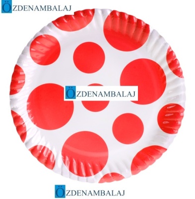 ROLL-UP KIRMIZI KARIŞIK PUANLI KARTON TABAK ( 23 CM 8'Lİ ) - 2