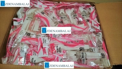 ROLL-UP KULLAN AT PLASTİK ÇATAL 10'LU - 1