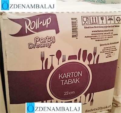 ROLL-UP LİLA KARIŞIK PUANLI KARTON TABAK ( 23 CM 8'Lİ ) - 2