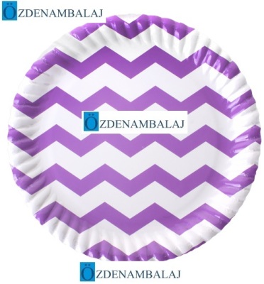 ROLL-UP LİLA ZİG ZAG KARTON TABAK ( 23 CM 8'Lİ ) - 2