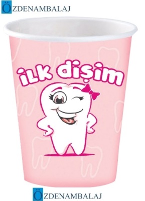 ROLL-UP PARTY DREAMS KARTON BARDAK İLK DİŞİM KIZ 8'Lİ - 1