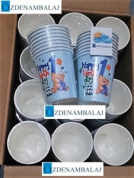 ROLL-UP PARTY DREAMS KARTON BARDAK 1 YAŞ PARTİM ERKEK 8'Lİ - 3