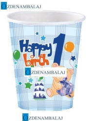 ROLL-UP PARTY DREAMS KARTON BARDAK 1 YAŞ PARTİM ERKEK 8'Lİ - 2