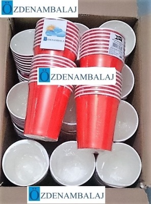 ROLL-UP PARTY DREAMS KARTON BARDAK ( KIRMIZI 8'Lİ) - 3