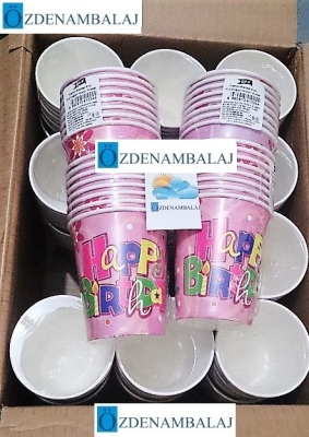 ROLL-UP PARTY DREAMS KARTON BARDAK KIZ DOĞUM GÜNÜ 8'Lİ - 1