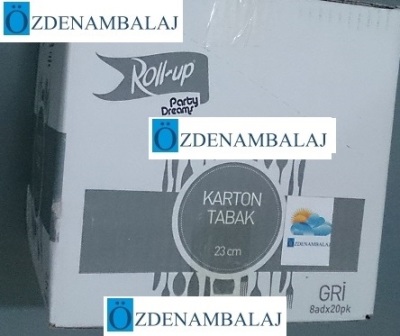 ROLL-UP PARTY DREAMS KARTON TABAK ( GRİ 23 CM 8'Lİ ) - 4