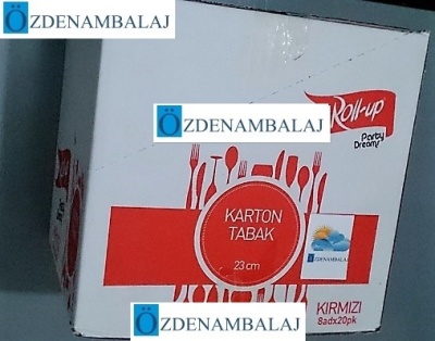 ROLL-UP PARTY DREAMS KARTON TABAK ( KIRMIZI 23 CM 8'Lİ ) - 4