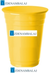  PLASTİK BÜYÜK MEŞRUBAT BARDAĞI ( SARI 8'Lİ ) - 2