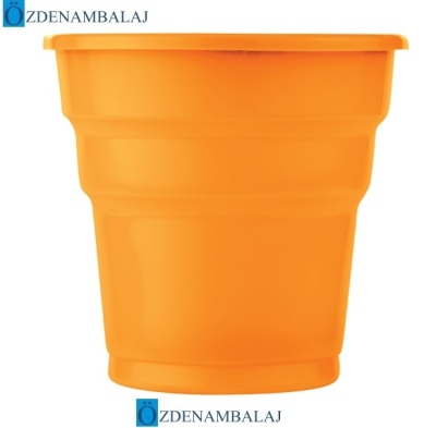  ROLL-UP PLASTİK MEŞRUBAT BARDAĞI TURUNCU 25'Lİ  - 1