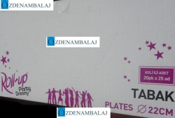 ROLL-UP PARTY DREAMS PLASTİK TABAK 22 CM 25'Lİ ( PEMBE ) - 5