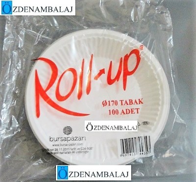 ROLL-UP PLASTİK TABAK ORTA 17 CM 100'LÜ - 1