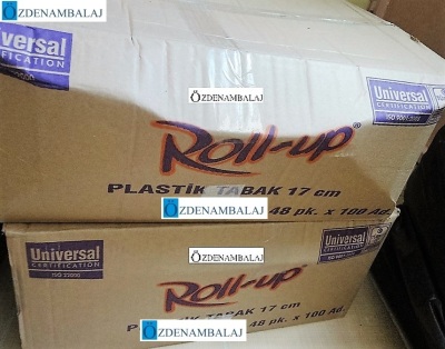 ROLL-UP PLASTİK TABAK ORTA 17 CM 100'LÜ - 4