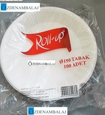 ROLL-UP PLASTİK TABAK BÜYÜK 19 CM 100'LÜ - 1