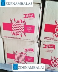 ROLL-UP ŞEKER PEMBE ZİG ZAG KARTON TABAK ( 23 CM 8'Lİ ) - 3