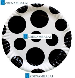 ROLL-UP SİYAH KARIŞIK PUANLI KARTON TABAK ( 23 CM 8'Lİ ) - 2