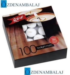 ROLL-UP TEA-LİGHT MUM  ( BEYAZ KIRMIZI RENKLER ) 7,5GR 1.000'ADET - 2