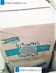 ROLL-UP TURKUAZ ZİG ZAG KARTON TABAK ( 23 CM 8'Lİ ) - 3