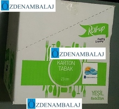 ROLL-UP PARTY DREAMS KARTON TABAK ( YEŞİL 23 CM 8'Lİ ) - 4