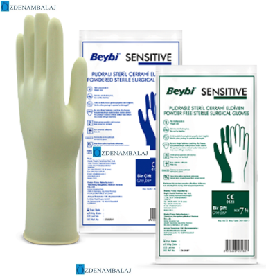 BEYBİ SENSİTİVE CERRAHİ ELDİVEN ( BEDEN 6,5 ,7,7,5,8, 8,5 ARASI PUDRALI , PUDRASIZ ) 400 ÇİFT - 1