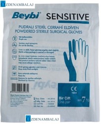 BEYBİ SENSİTİVE CERRAHİ ELDİVEN ( BEDEN 6,5 ,7,7,5,8, 8,5 ARASI PUDRALI , PUDRASIZ ) 400 ÇİFT - 5