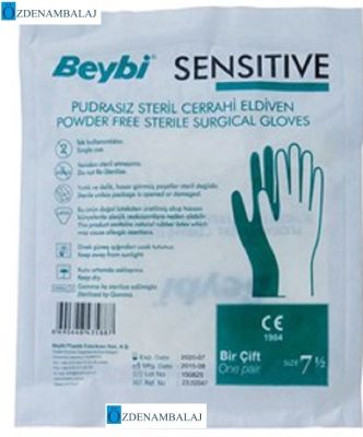 BEYBİ SENSİTİVE CERRAHİ ELDİVEN ( BEDEN 6,5 ,7,7,5,8, 8,5 ARASI PUDRALI , PUDRASIZ ) 400 ÇİFT - 6