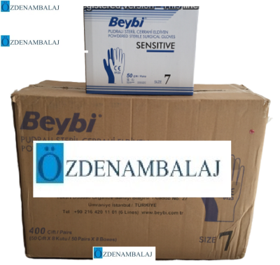 BEYBİ SENSİTİVE CERRAHİ ELDİVEN ( BEDEN 6,5 ,7,7,5,8, 8,5 ARASI PUDRALI , PUDRASIZ ) 400 ÇİFT - 7