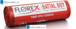 TIBBİ ATIK BASKILI BATTAL BOY  ÇÖP TORBASI C KATLAMA KOD : 530