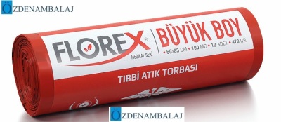TIBBİ ATIK BASKILI BÜYÜK BOY ÇÖP TORBASI C KATLAMA KOD : 531 - 2